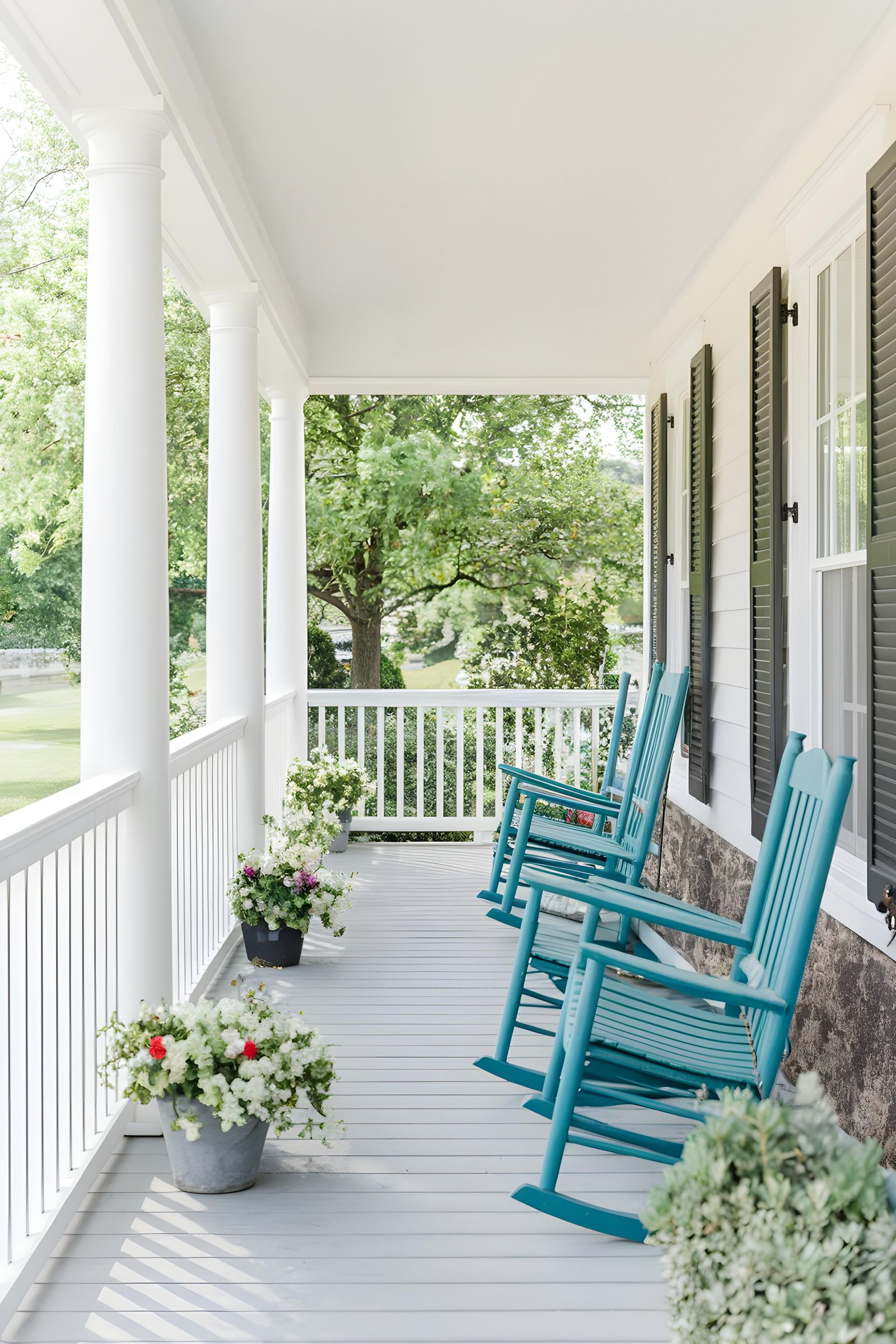 Relaxing Porch with Rocking Chairs